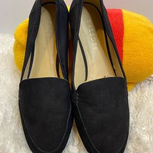 Talbots Women’s Black Suede Loafers Flats 7.5M